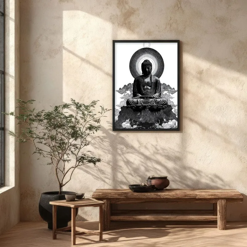 Buddha of Inner Stillness Wall Painting With Black Frame media 5