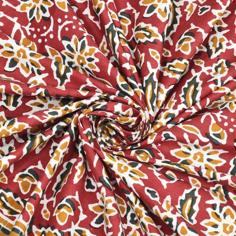 PlushRest Cotton Bedsheet (Red) - 144 TC media 6