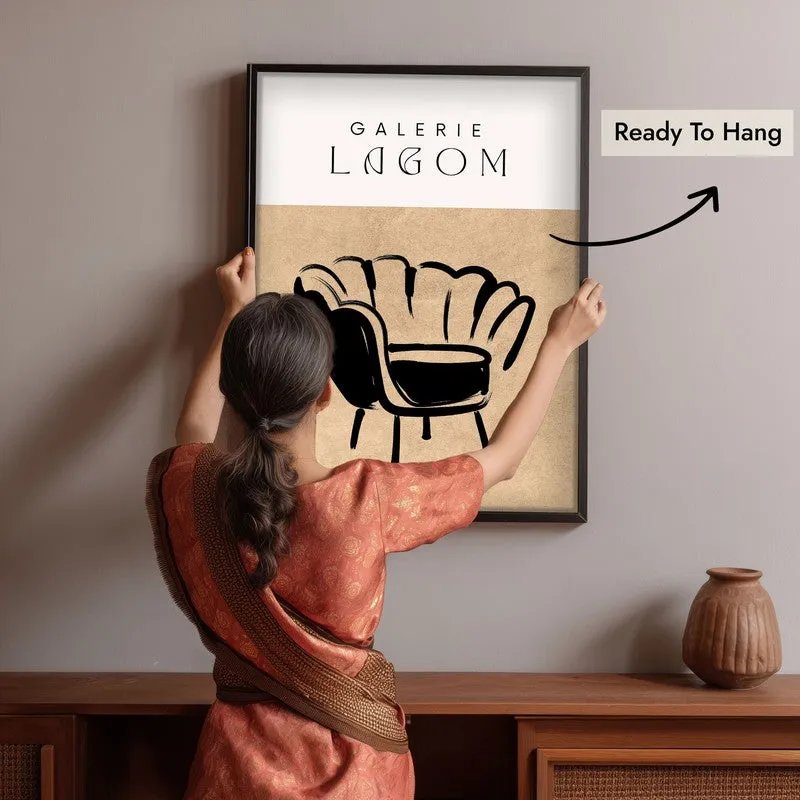 Lagom Lounge Canvas Wall Painting With Black Frame media 6