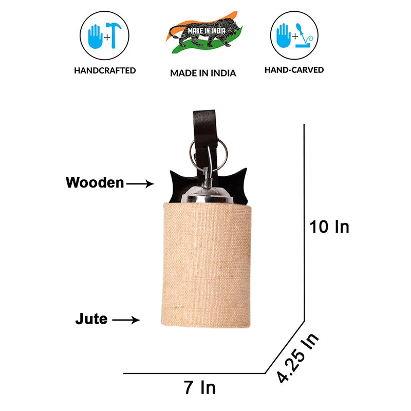 Delphi Jute & Wooden Wall Lamp - Beige media 6