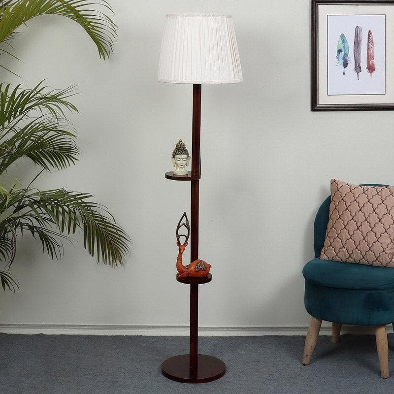 Lark Grace Floor Lamp With Shelf - Beige media 3
