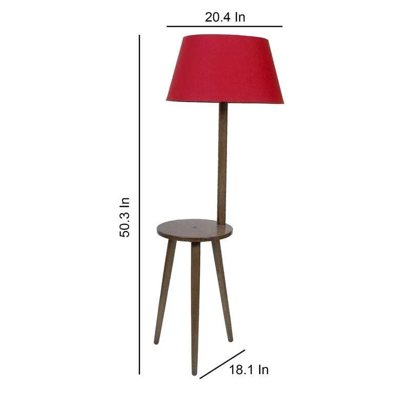 Rosa Miosa Floor Lamp With Shelf - Red media 5