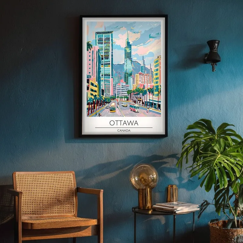 Vintage Ottawa Framed Canvas Wall Painting media 4