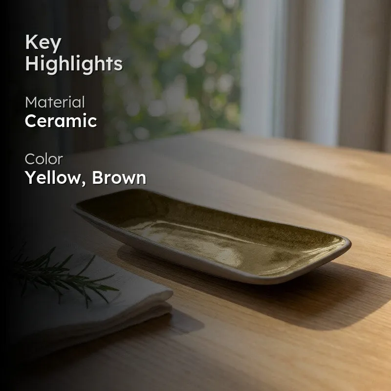 Earth & Amber Ceramic Platter media 2