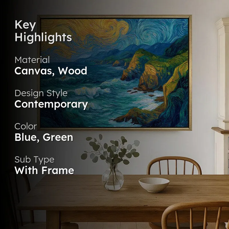 Mystic Bay Canvas Wall Painting With Frame media 2