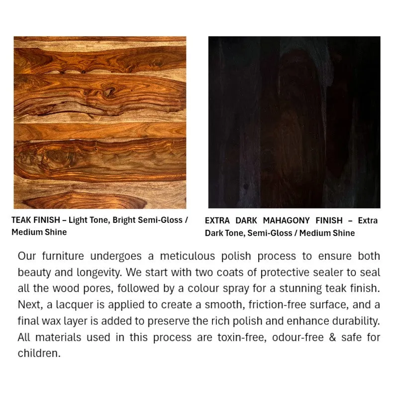 Zavex Sheesham Wooden Center Table - Dark Brown media 8
