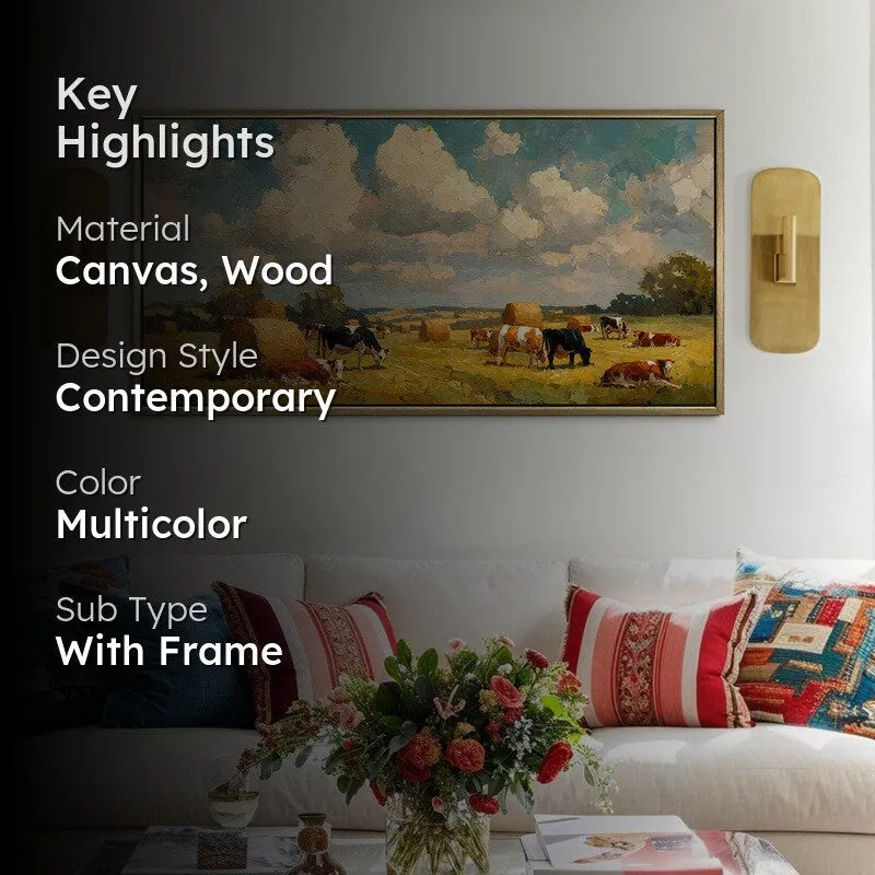 Grazeland Canvas Wall Painting With Frame media 2