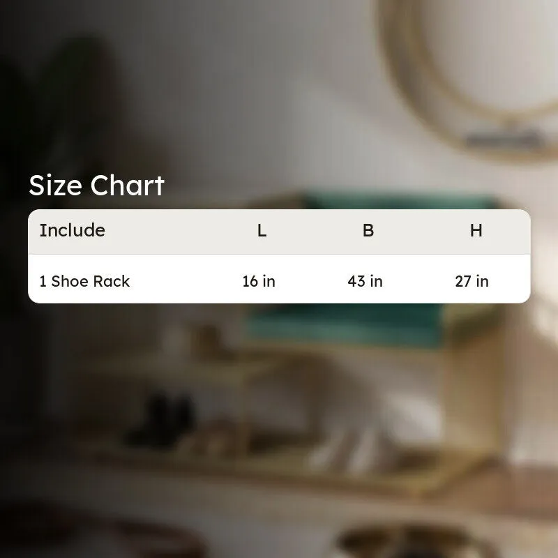 Sleek Metal Shoe Rack - Gold,Green media 9