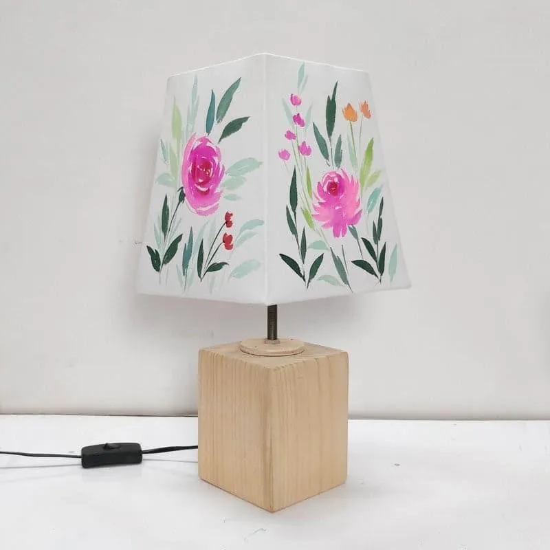 Garnia Galo Handpainted Fabric Table Lamp - Multicolor media 4