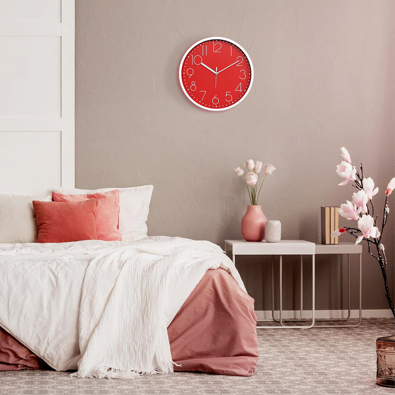 Tynox Analog Wall Clock - Red, White media 4
