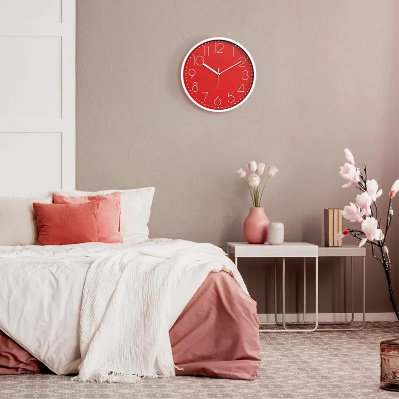 Tynox Analog Wall Clock - Red, White media 4