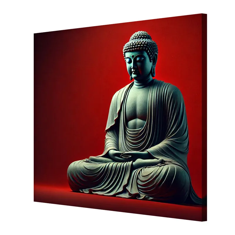 Red Aura Buddha Wall Painting media 6