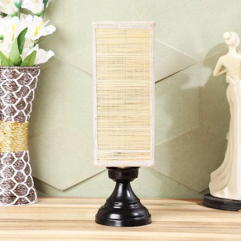 Laura Lemo Bamboo Table Lamp - Beige,Black media 3