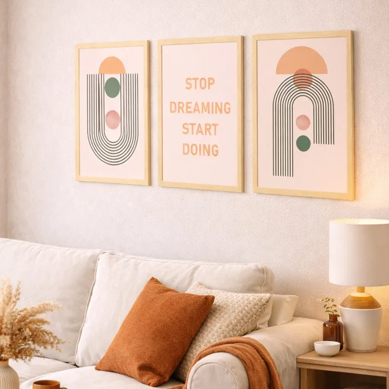 Dream And Do Abstract Wall Art - Set Of Three media 3