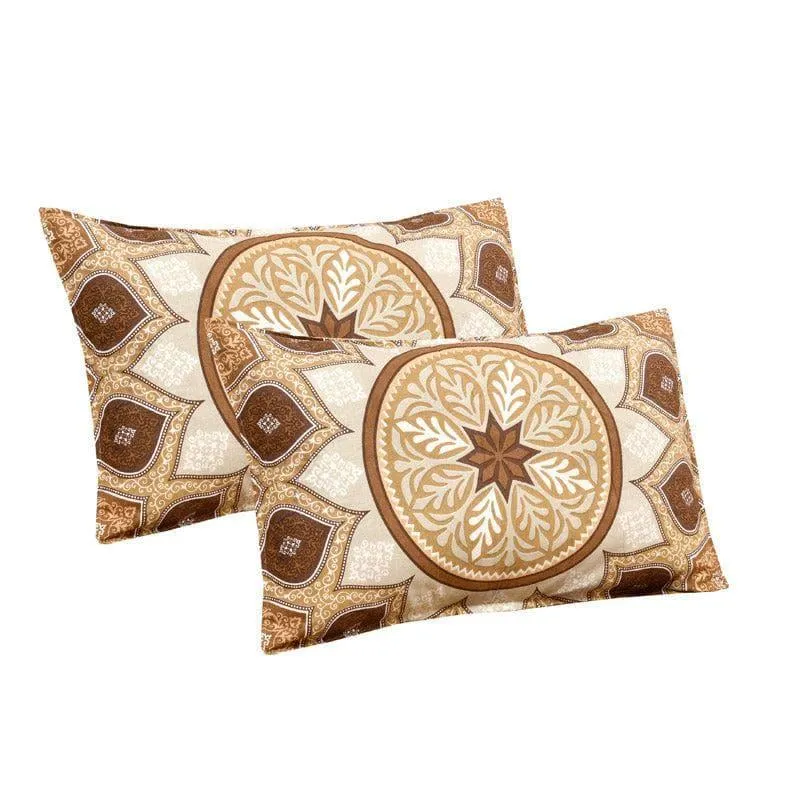 Mayuri Ethnic Cotton Bedsheet (Brown) - 160 TC media 3