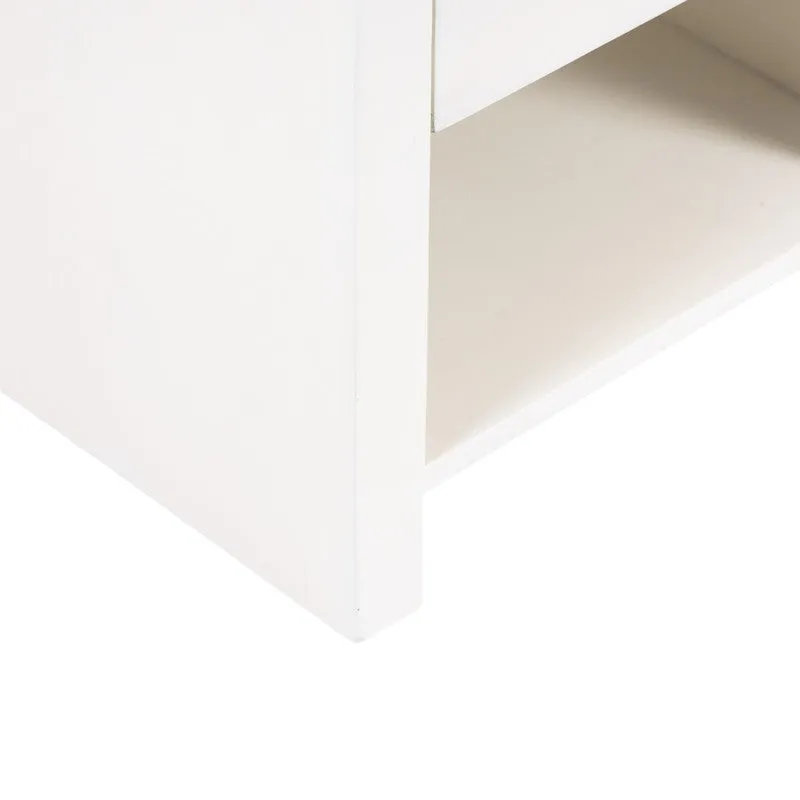 Tverix Sheesham Wooden Side & Bedside Table - White media 8
