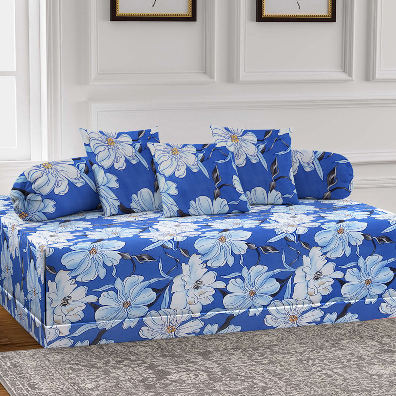 Bloom in Blue Diwan Set - Six Piece Set