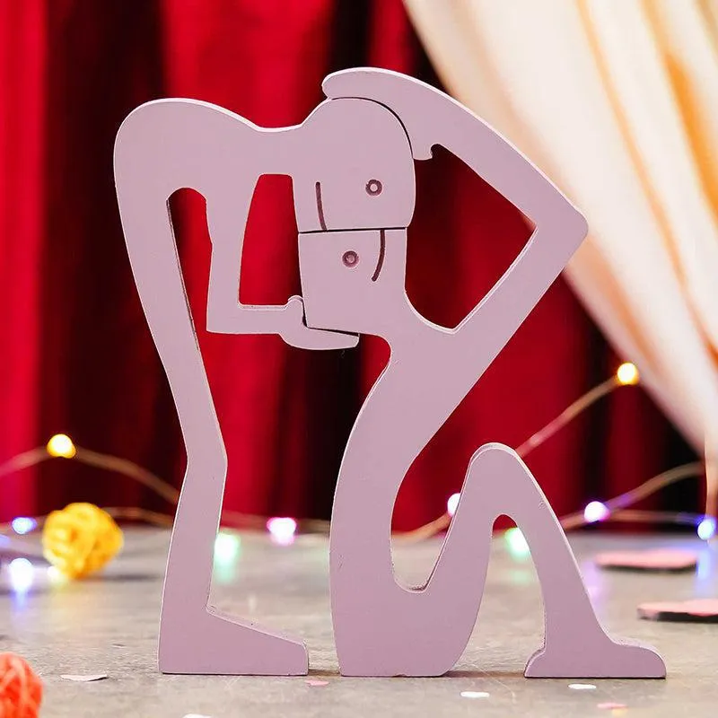 Blushing Desire Wooden Valentine's Showpiece media 3