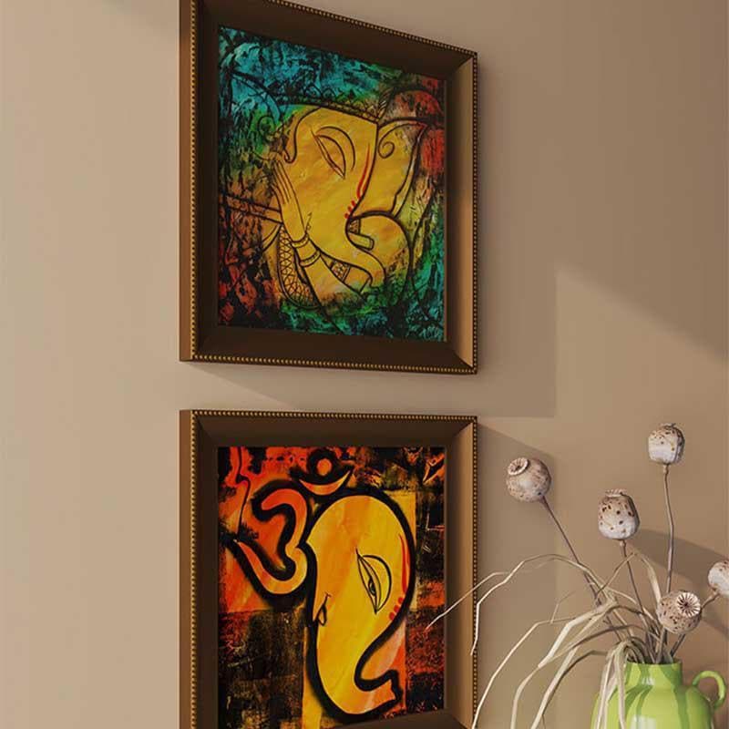 Sumukha Art Painting - Set Of Two media 3