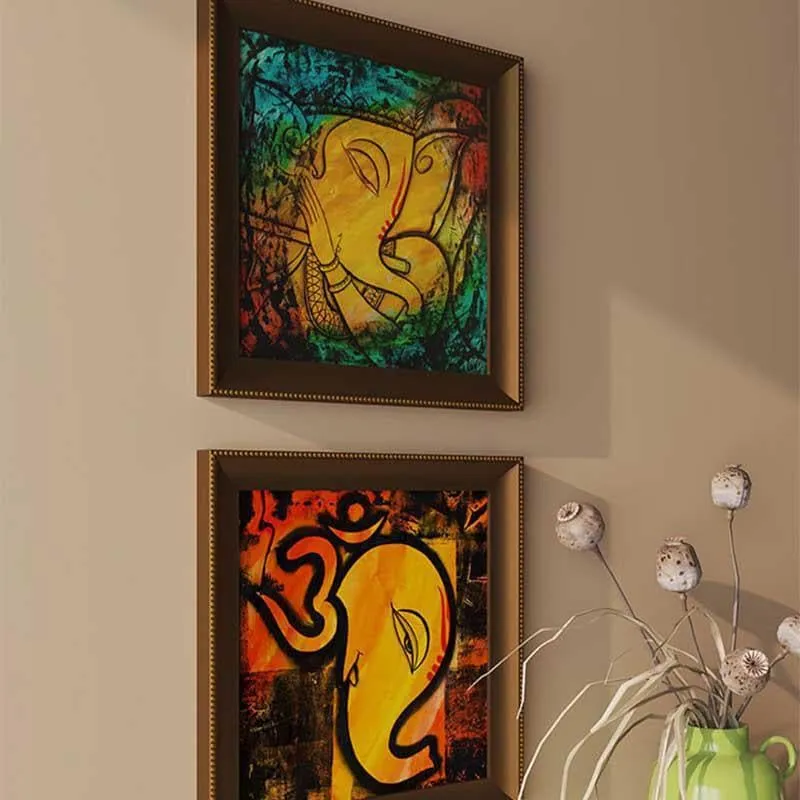 Sumukha Art Painting - Set Of Two media 3