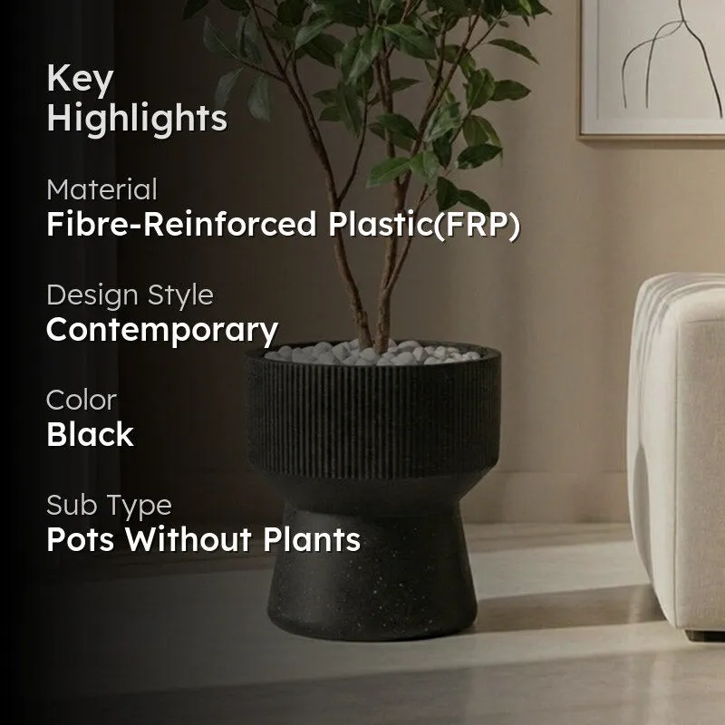 Linova Calm Floor Planter - Black - 2