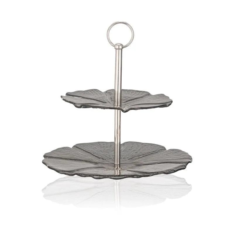 Midnight Petals Two Tiered Cake Stand media 4