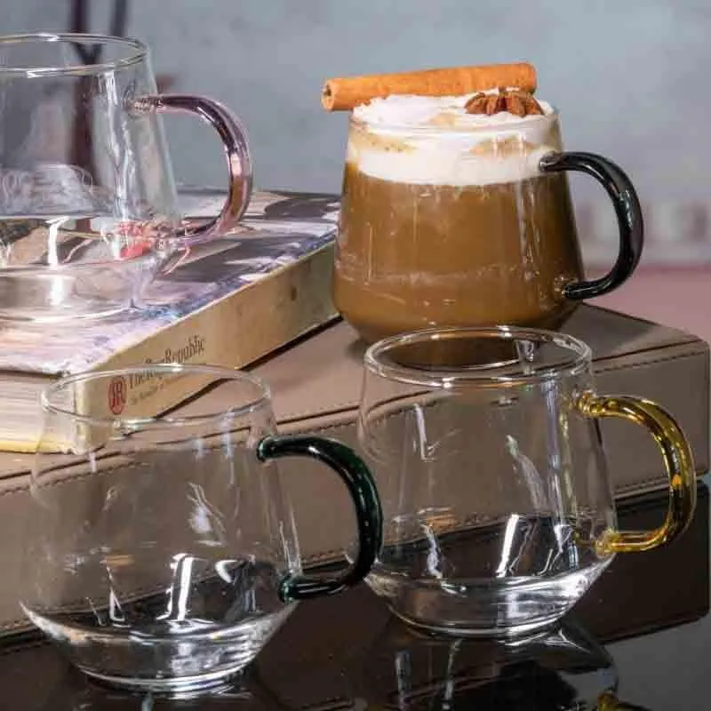Mozaa Glass Cup (400 ML Each) - Set of Four media 1