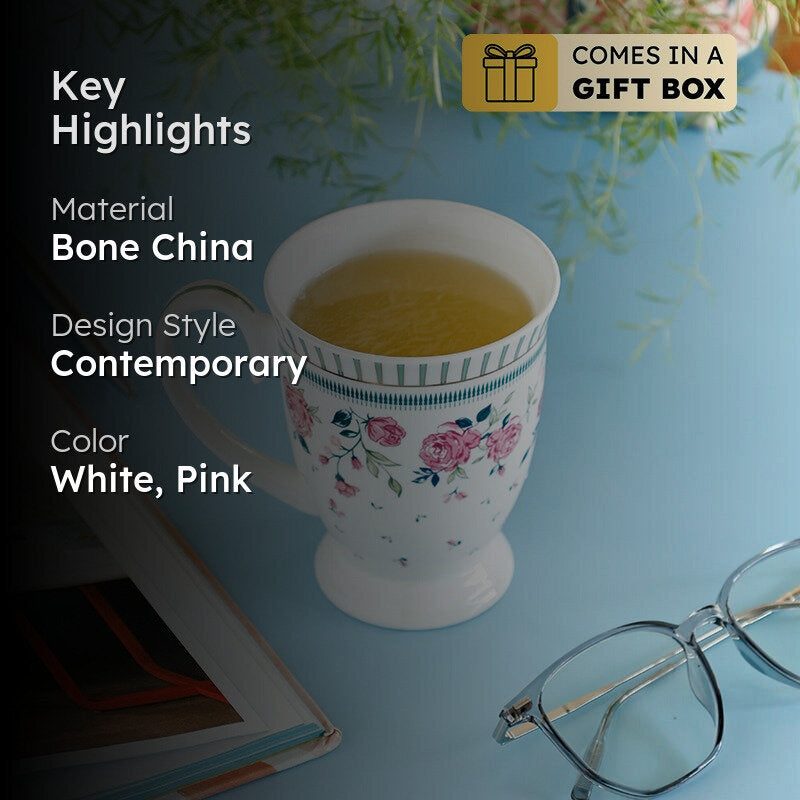 Magique: Portrait of a Rose Bone China Coffee Mug - 250 mL media 2