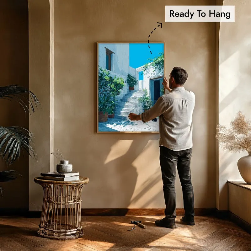 Caelis Canvas Wall Painting With Brown Frame media 8