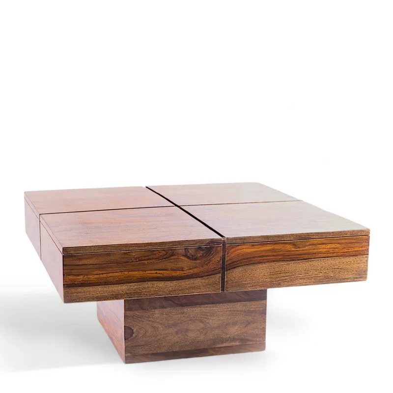 Tervo Sheesham Wooden Center Table - Brown media 4