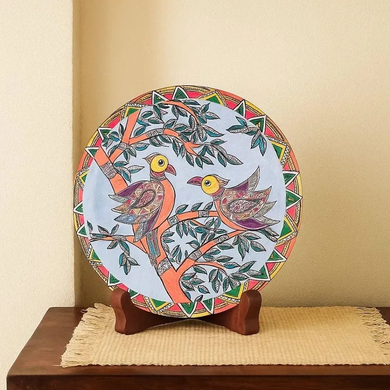 Madhubhani Mayura Decorative Plate media 7