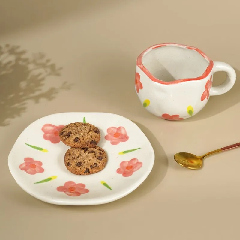 Floral Ceramic Coffee Mug (290 mL) - Two Piece Set media 4