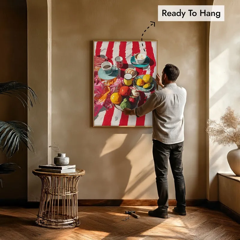 Tableya Canvas Wall Painting With Brown Frame media 8