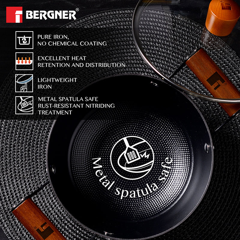 Bergner Ferrocasa Induction Safe Cast Iron Cooking Pot With Glass Lid - 2000 mL/20 cm media 4