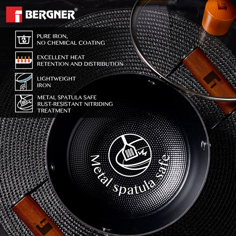 Bergner Ferrocasa Induction Safe Cast Iron Cooking Pot With Glass Lid - 2000 mL/20 cm media 4