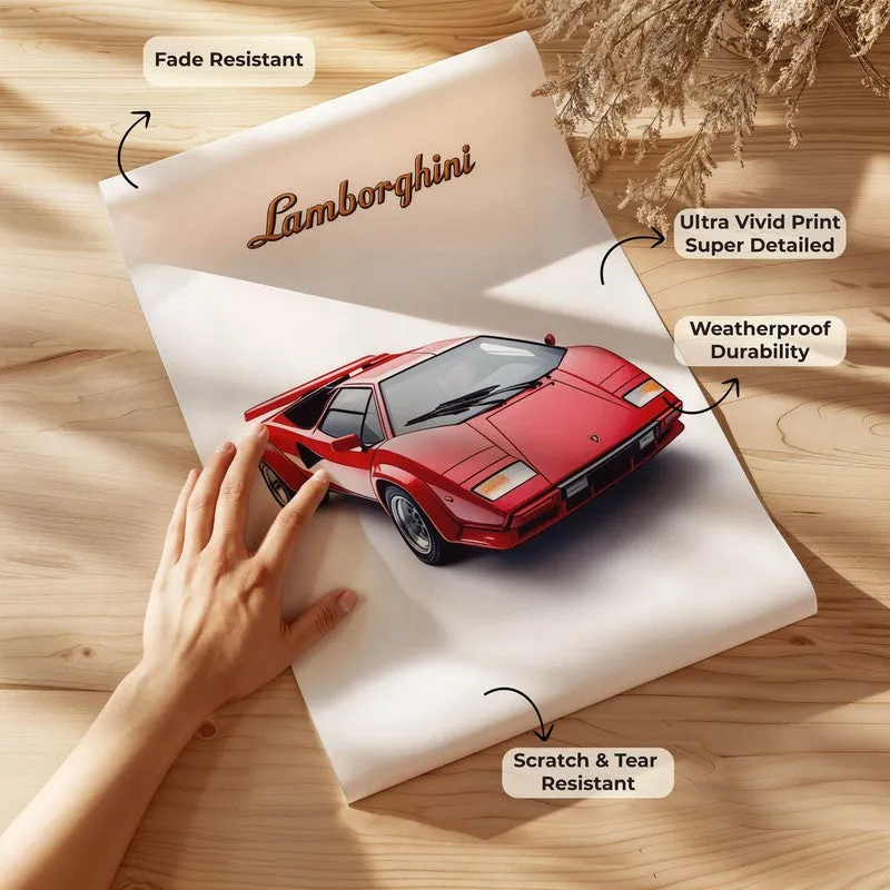 Red Rocket Lamborghini Wall Poster media 8