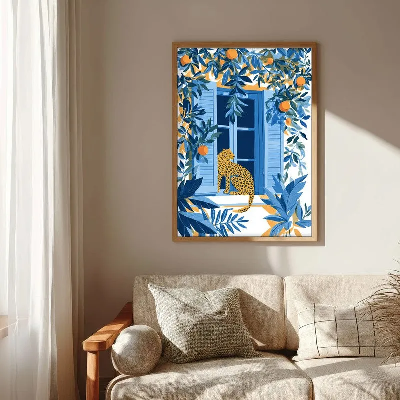 Jungle Charm Canvas Wall Painting - Brown Frame media 6