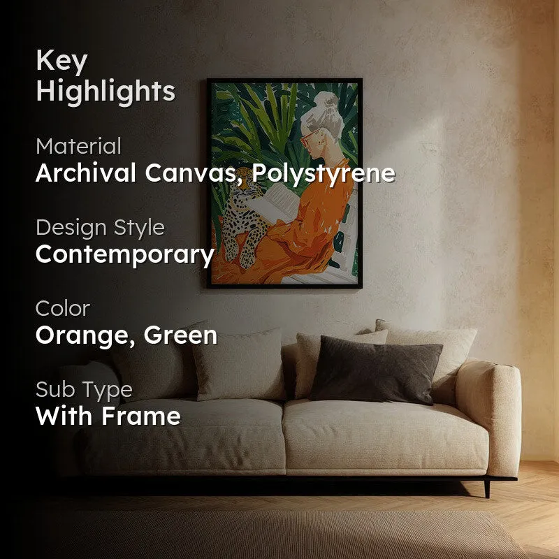 Prowl Poetry Canvas Wall Painting - Black Frame media 2