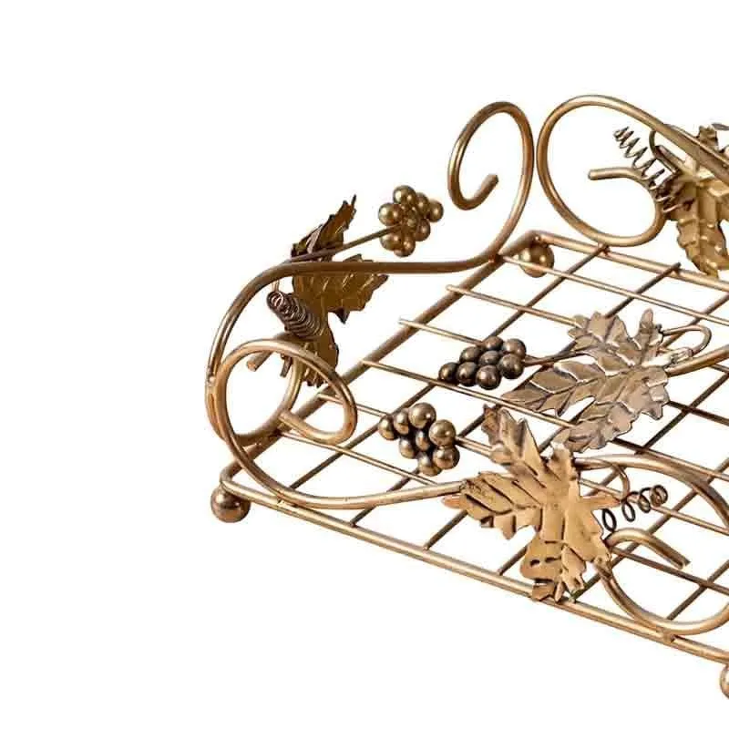 Elegant Gold Leaf Stainless Steel Tissue Holder media 3