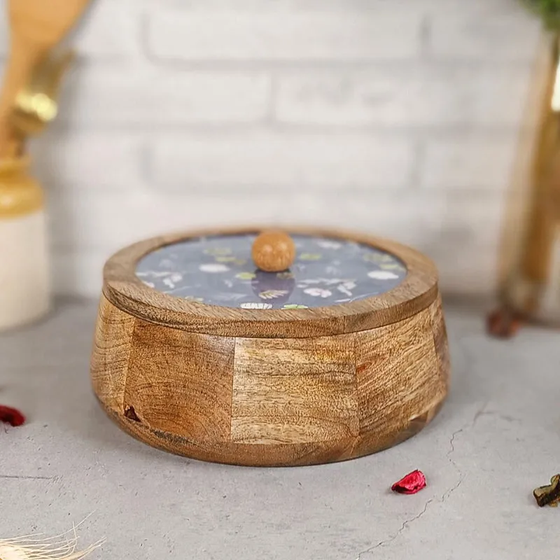 Rasva II Wood Roti Box - Blue media 1