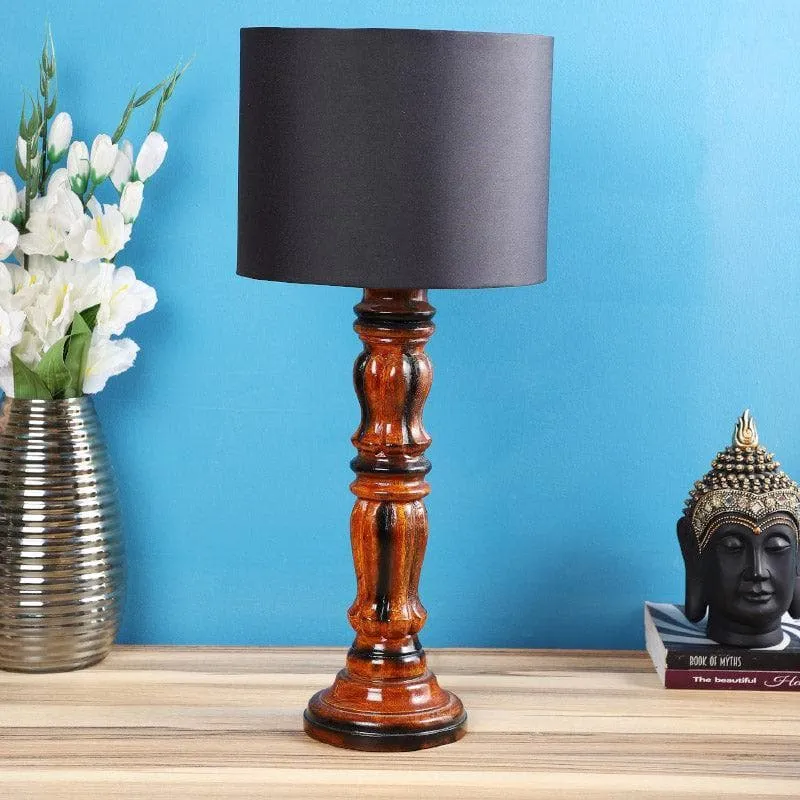 Blace Gilmore Fabric Table Lamp - Black,Brown media 3