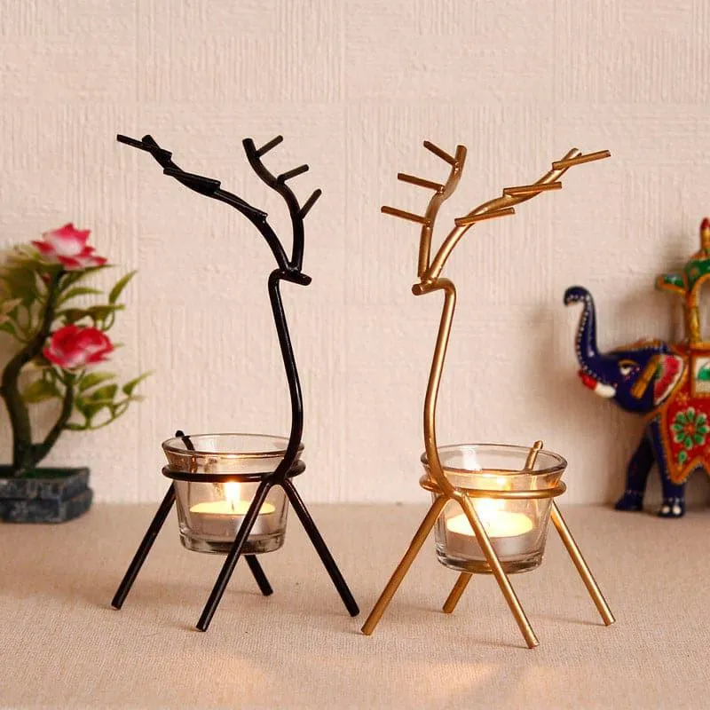Deer Dream Tealight Candle Holder - Set Of Two media 3