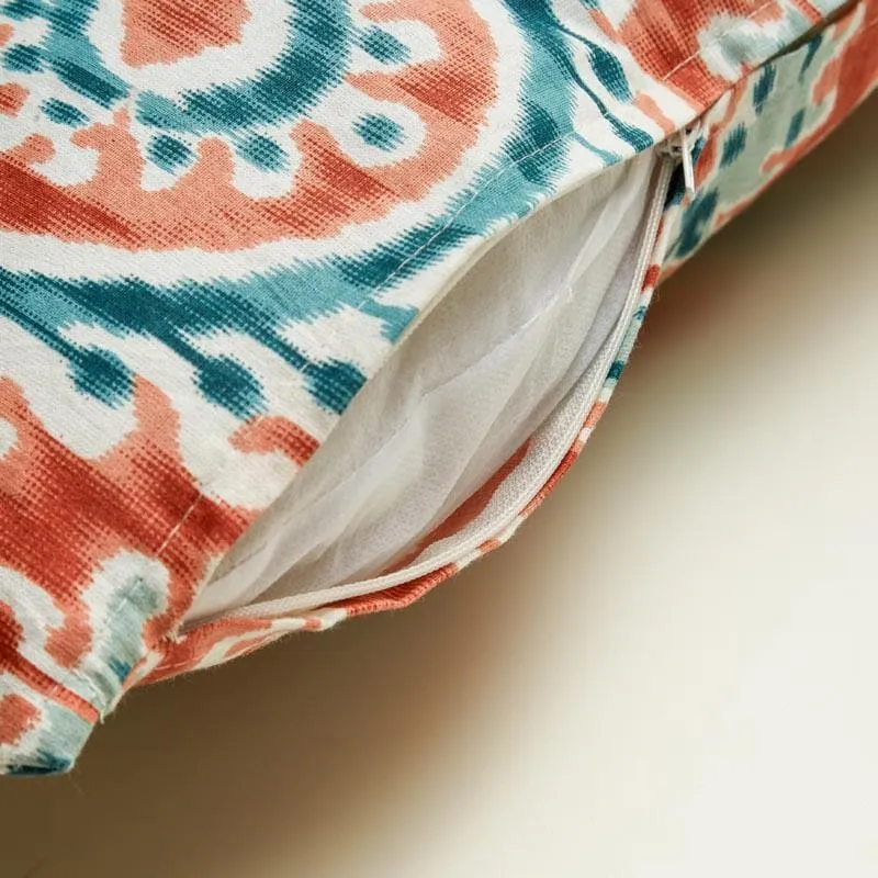 Mriksha Cushion Cover (Peach) - Set Of Two media 5