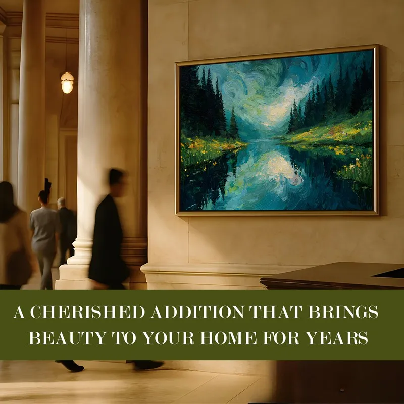 Whispering Woods Canvas Wall Painting With Frame media 7