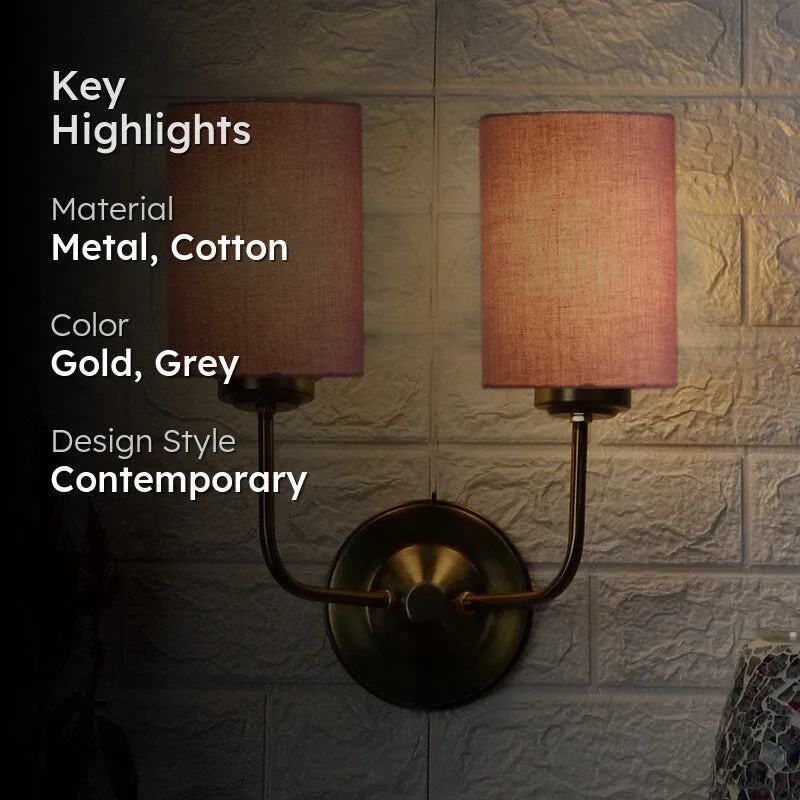 Lumoire Duo Metal Wall Lamp - Gold,Grey media 2