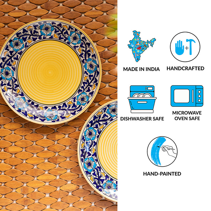 Indigo Garden Ceramic Dinner Plate - Set Of Two media 5