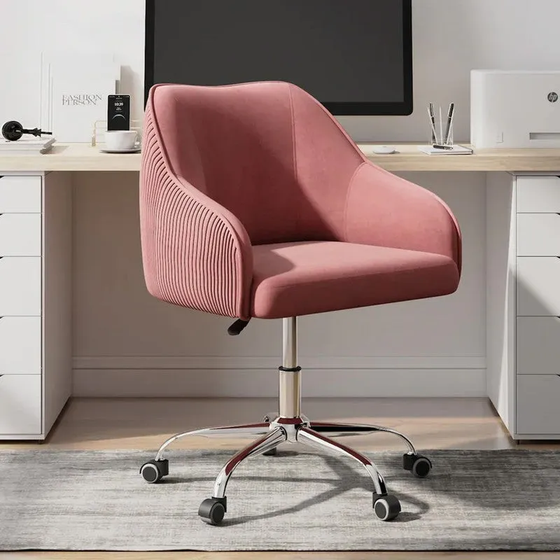 Seatron Metal Office Chair - Pink media 1