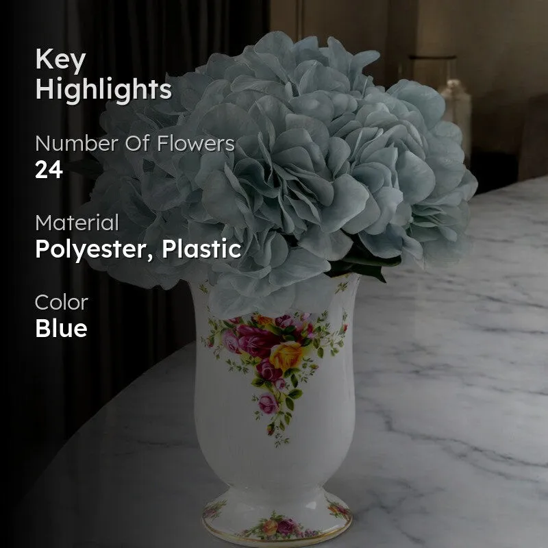 BlueHydra Polyester Artificial Flower - Set Of Four media 2
