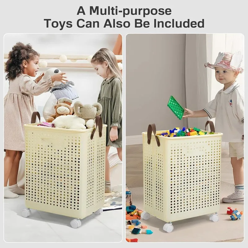 Space-Saving Laundry: The Collapsible Basket with Wheels media 5