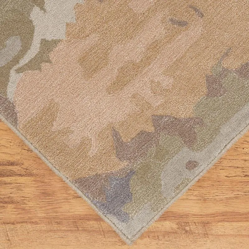 Sobek Hand Tufted Abstract Wool & Nylon Carpet - Grey & Green media 7